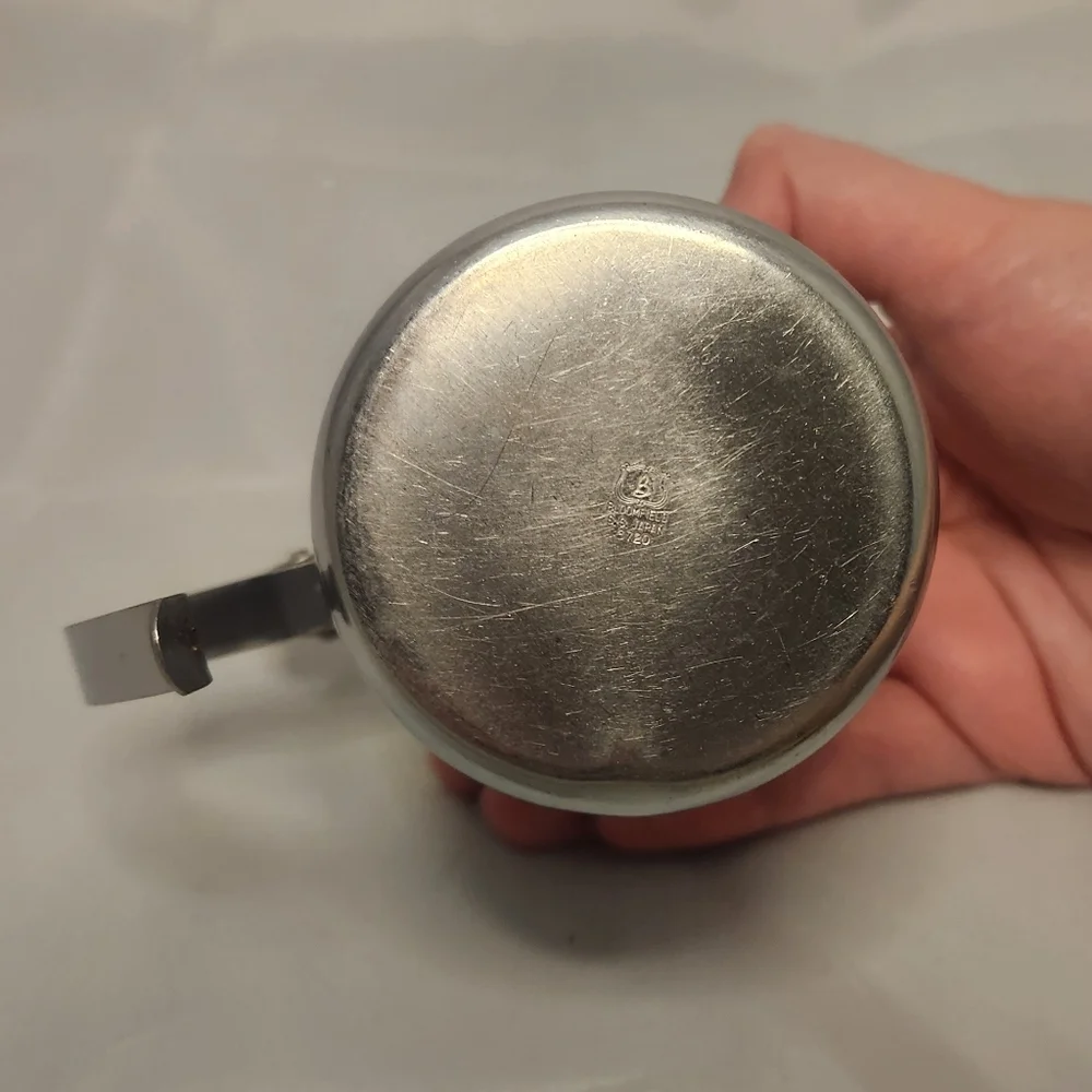 3 1/2” Vintage Stainless Steel Creamer/Syrup Pitcher - Picture 7 of 10